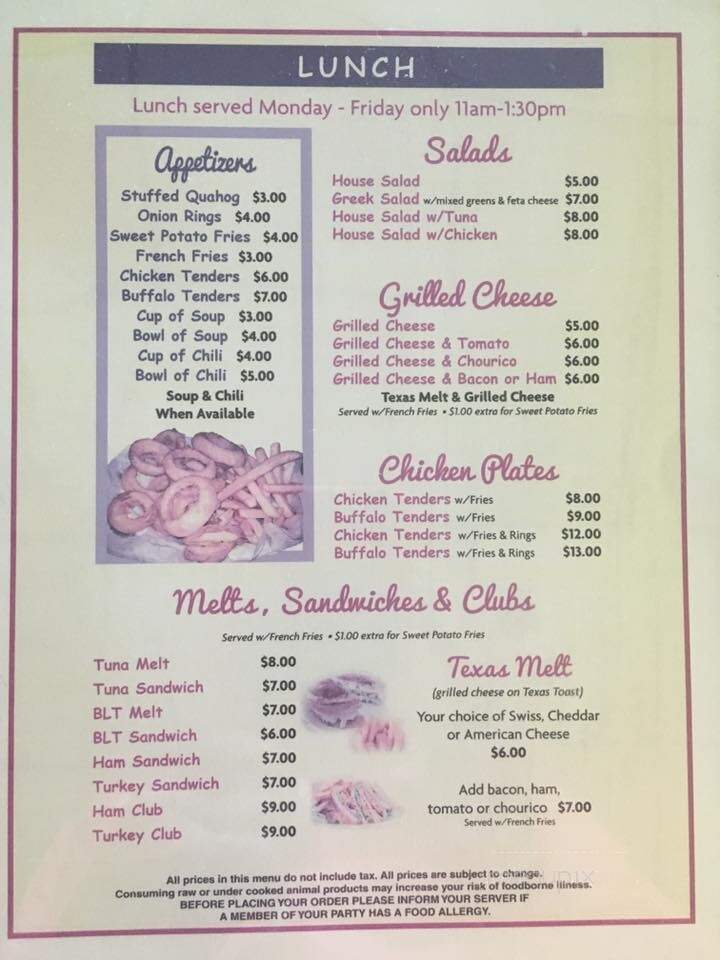 Our Mom's Place - Raynham, MA menu_pic