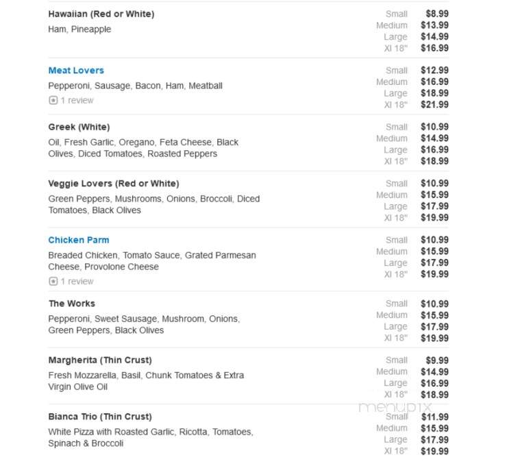 Nick's Pizza - Clayton, NJ menu_pic