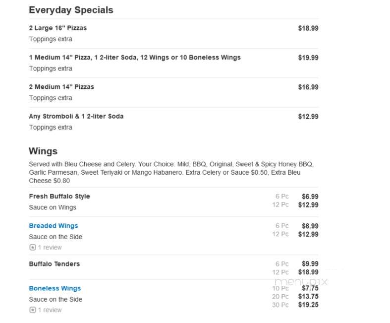 Nick's Pizza - Clayton, NJ menu_pic