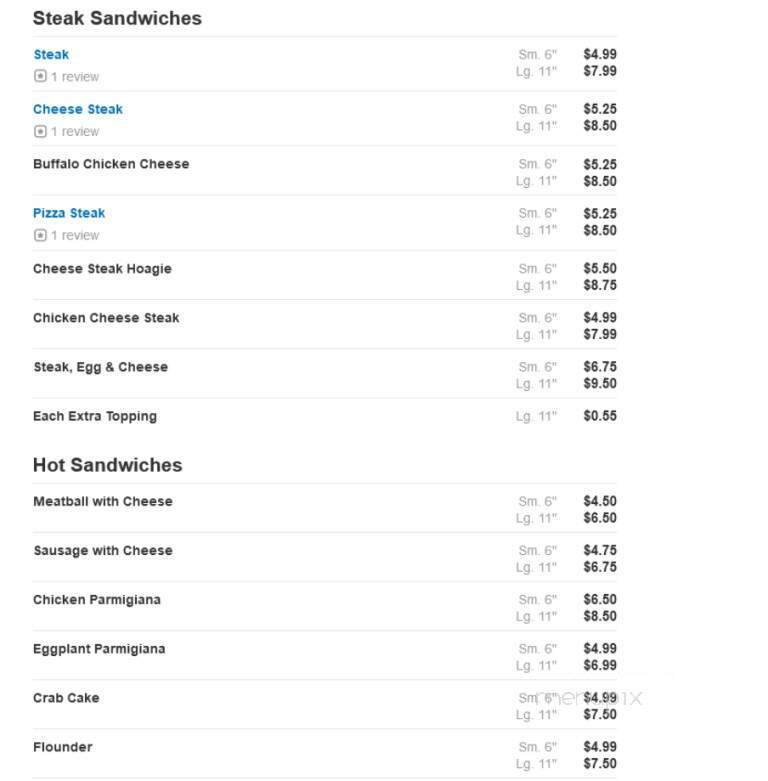 Nick's Pizza - Clayton, NJ menu_pic