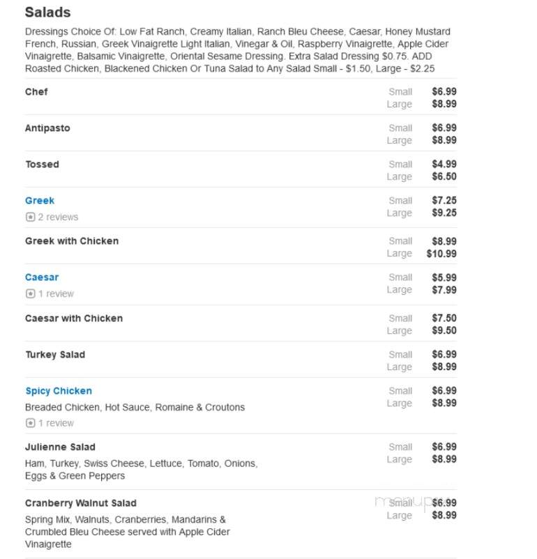 Nick's Pizza - Clayton, NJ menu_pic