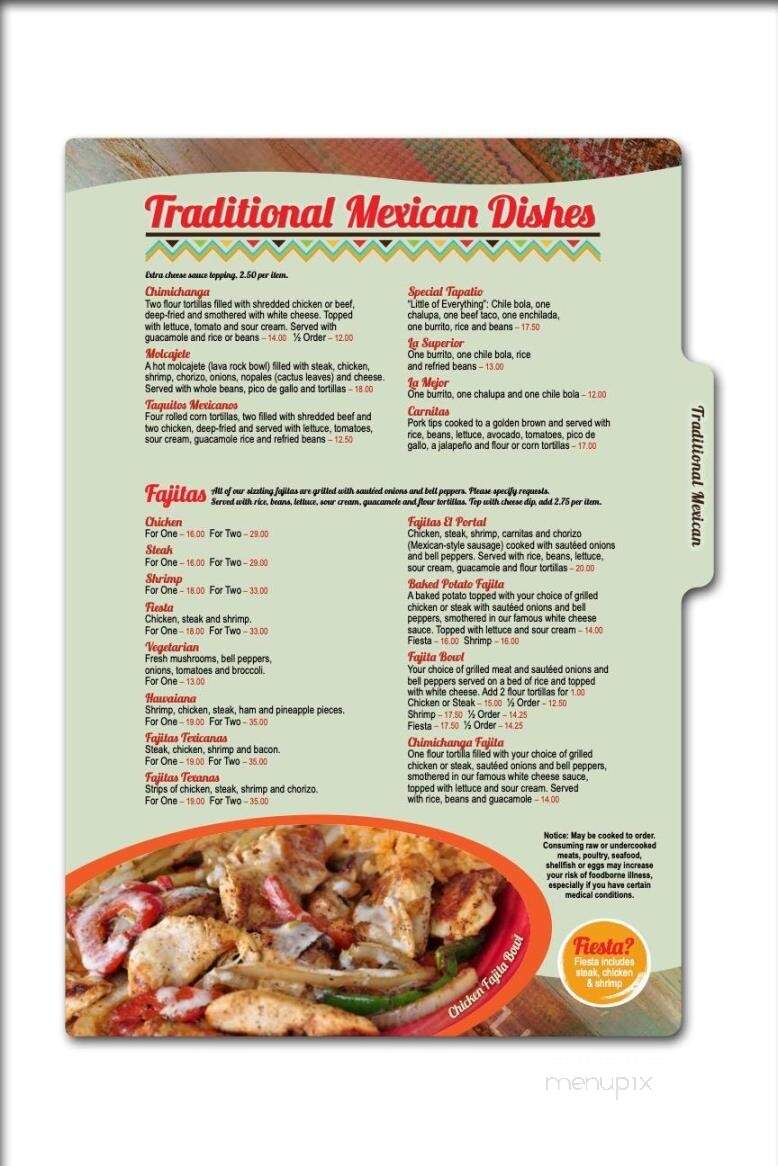 Los Portales Mexican Restaurant - Jackson, TN menu_pic