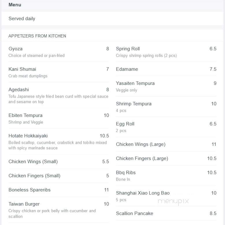Sushi Joy - Boise, ID menu_pic