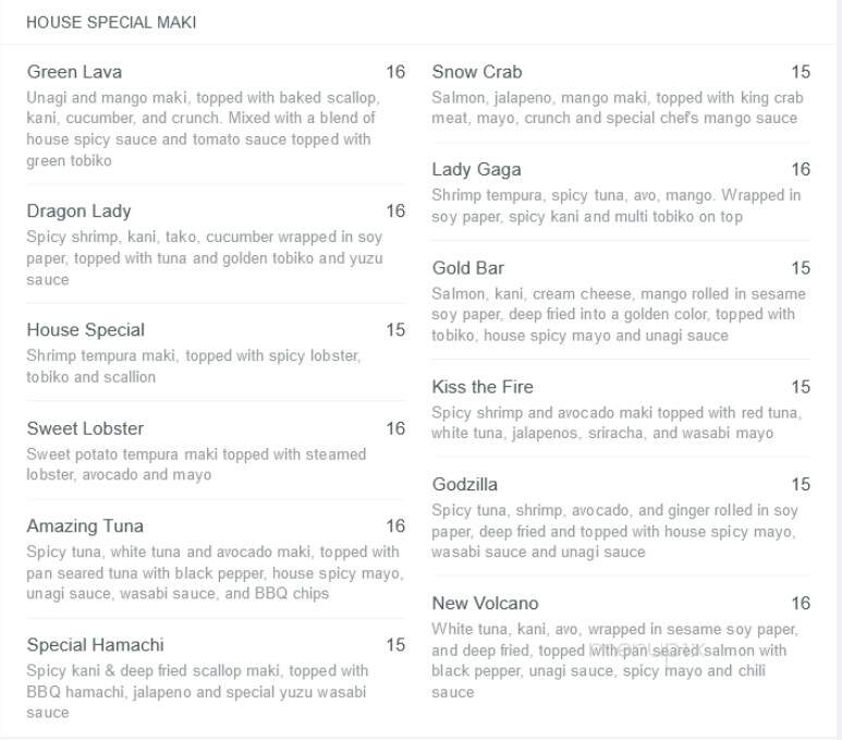 Sushi Joy - Boise, ID menu_pic