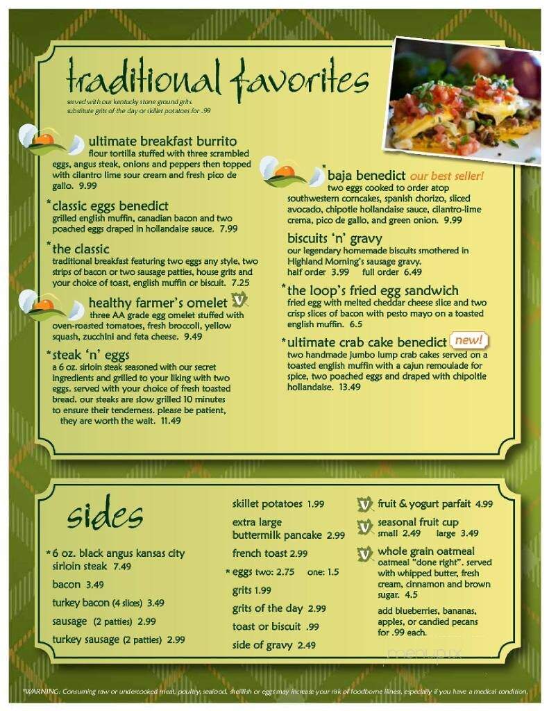 Highland Morning - Louisville, KY menu_pic