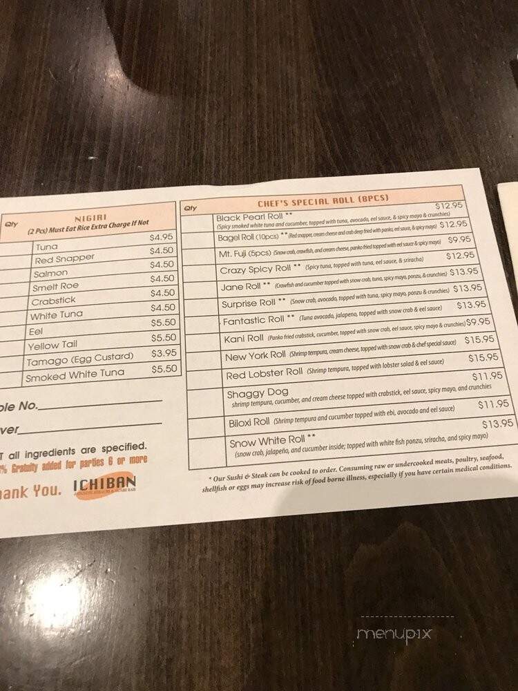 Ichiban Japanese Hibachi Steakhouse - Ocean Springs, MS menu_pic