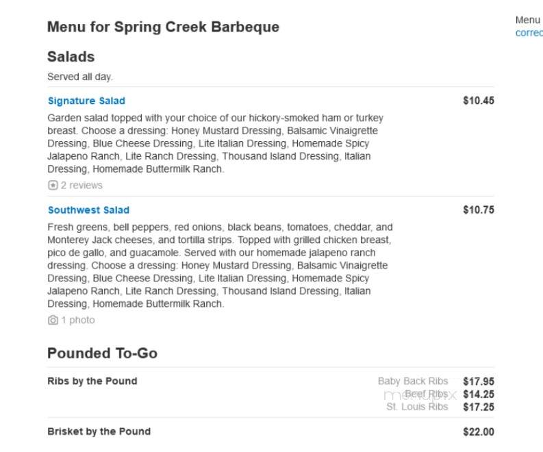 Spring Creek BBQ - Shenandoah, TX