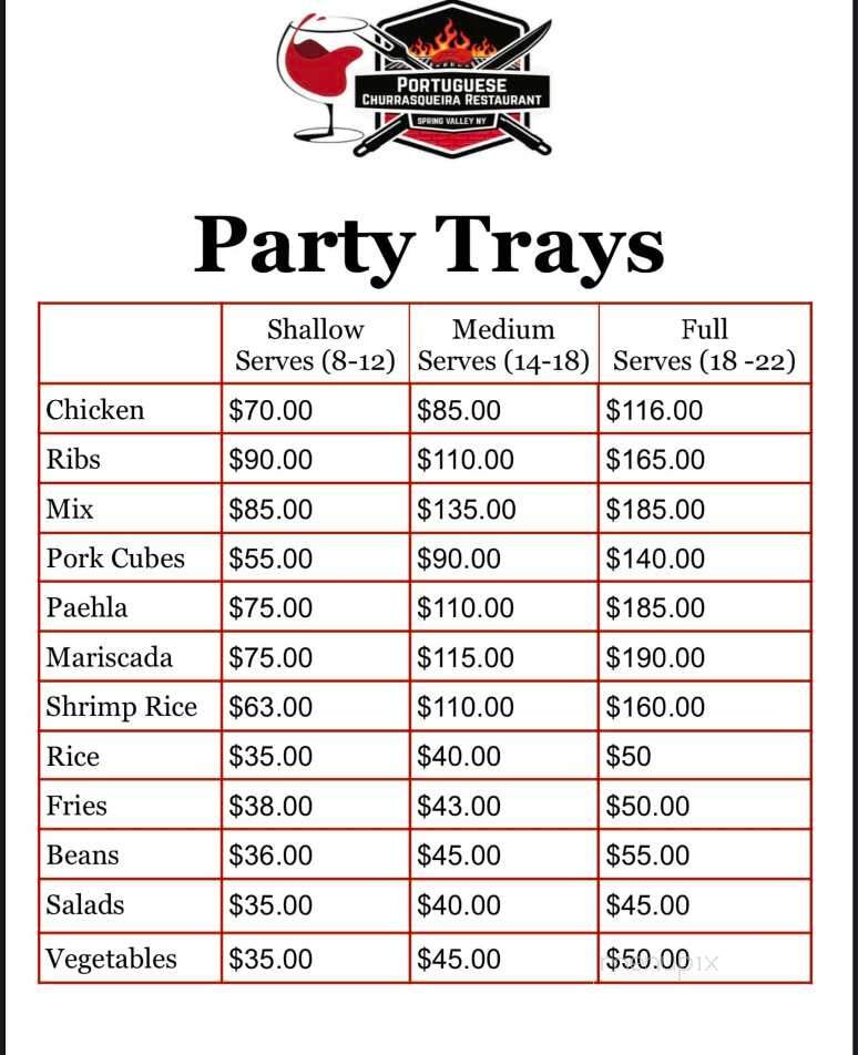 Portuguese Churrasqueria BBQ Restaurant - Spring Valley, NY menu_pic