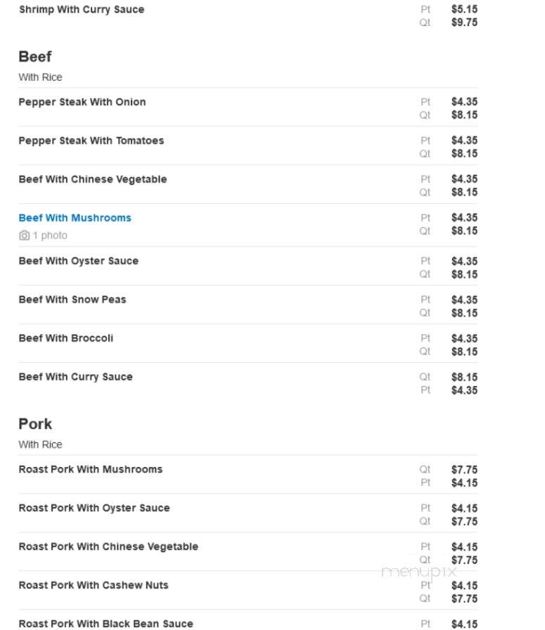 China Buffet - Wentzville, MO menu_pic
