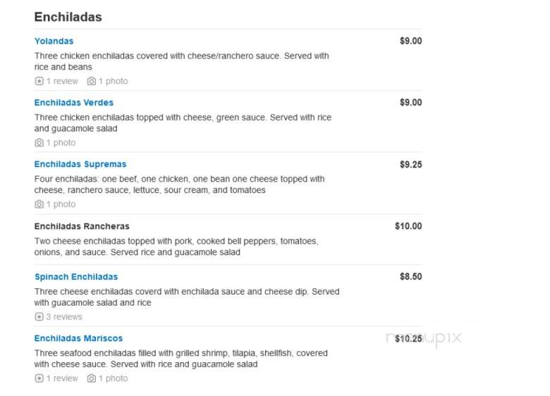 San Jose Mexican Restaurant - St Louis, MO menu_pic