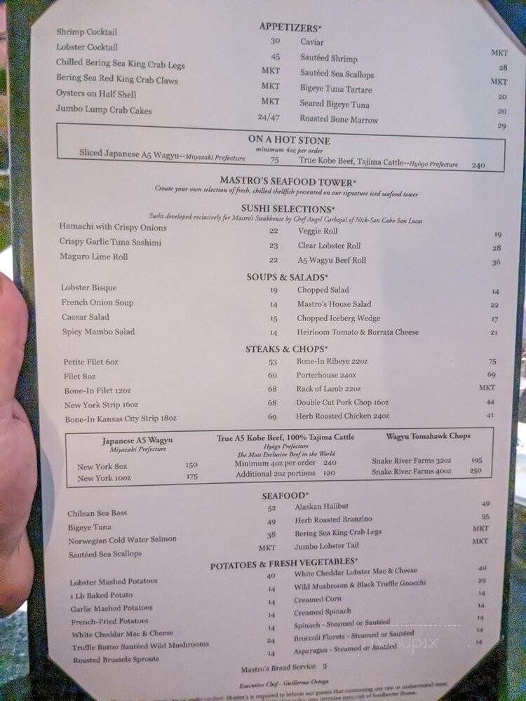 Mastro's City Hall Steakhouse - Scottsdale, AZ