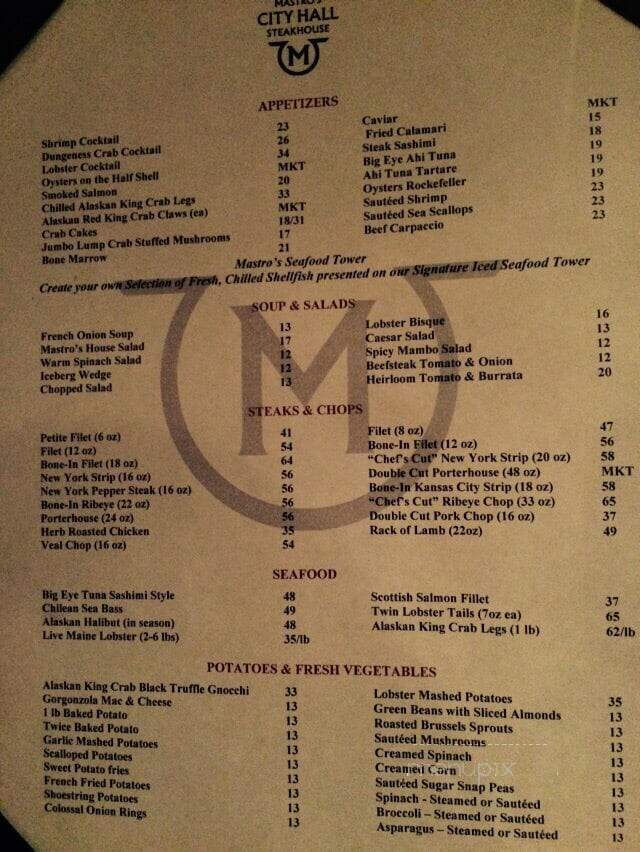 Mastro's City Hall Steakhouse - Scottsdale, AZ