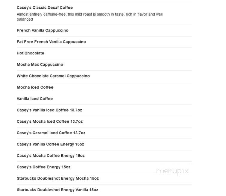 Caseys Carry OUT Pizza - Lacygne, KS menu_pic