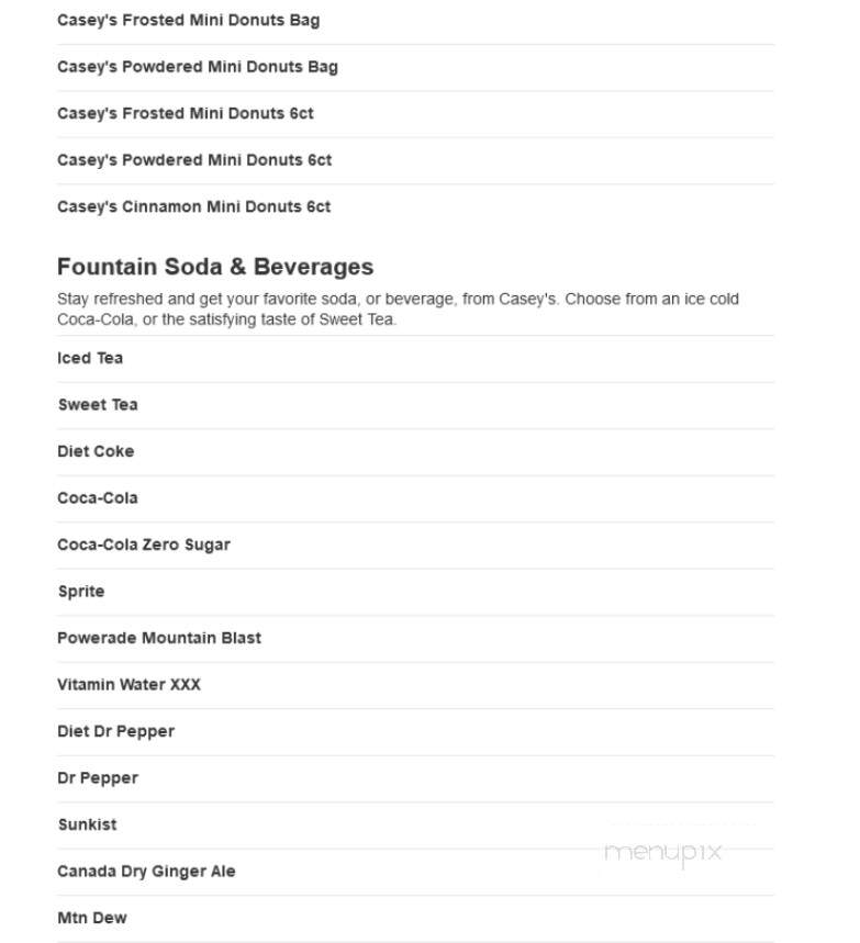 Caseys Carry OUT Pizza - Lacygne, KS menu_pic
