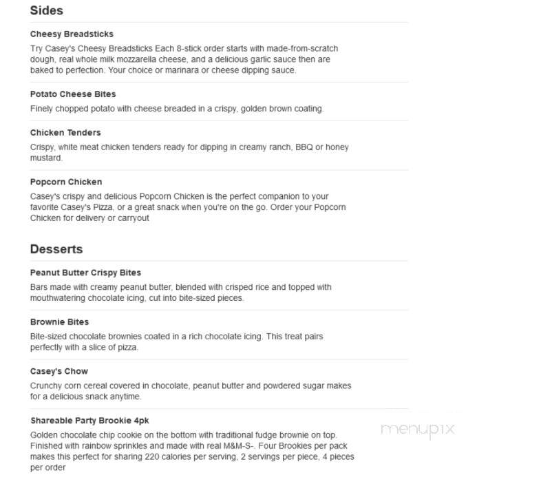 Caseys Carry OUT Pizza - Lacygne, KS menu_pic