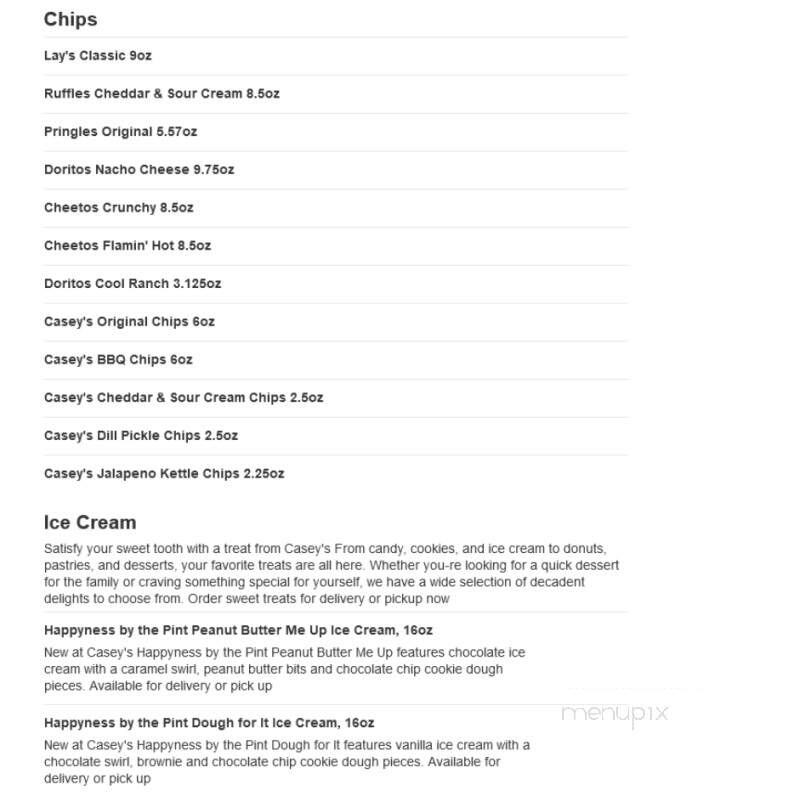 Caseys Carry OUT Pizza - Lacygne, KS menu_pic