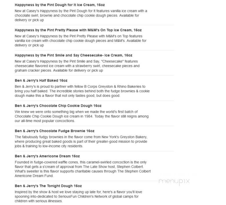 Caseys Carry OUT Pizza - Lacygne, KS menu_pic