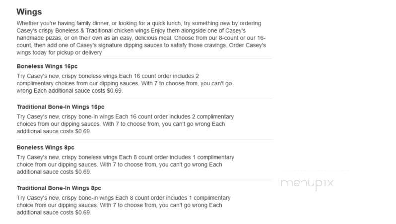 Caseys Carry OUT Pizza - Lacygne, KS menu_pic