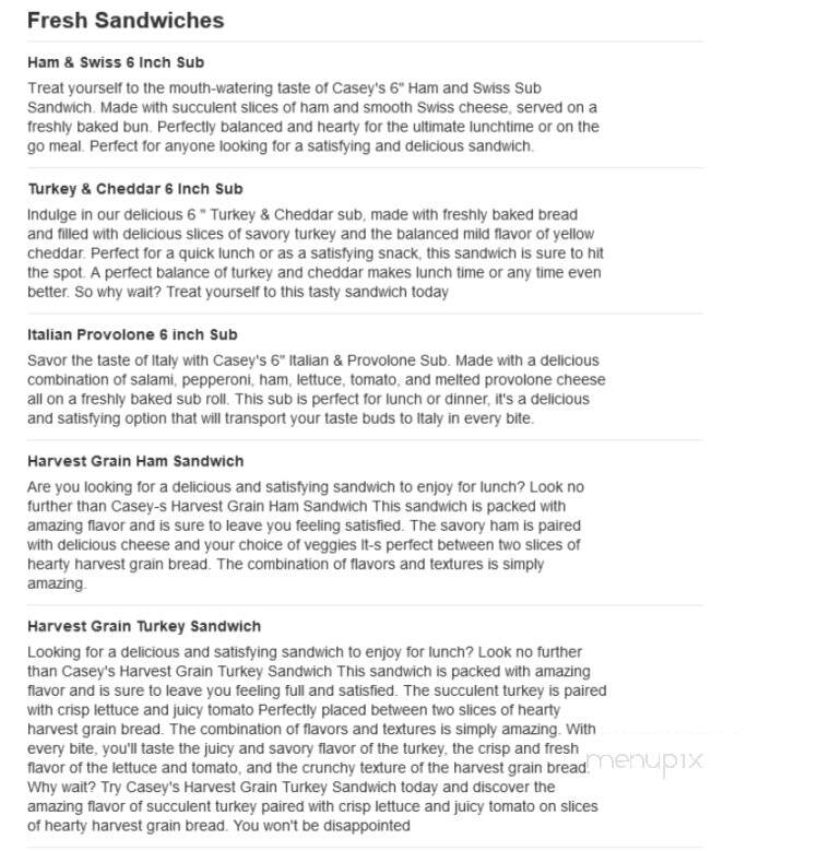 Caseys Carry OUT Pizza - Lacygne, KS menu_pic