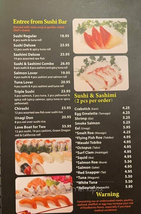Little Tokyo Japanese Restaurant - Galena, IL menu_pic