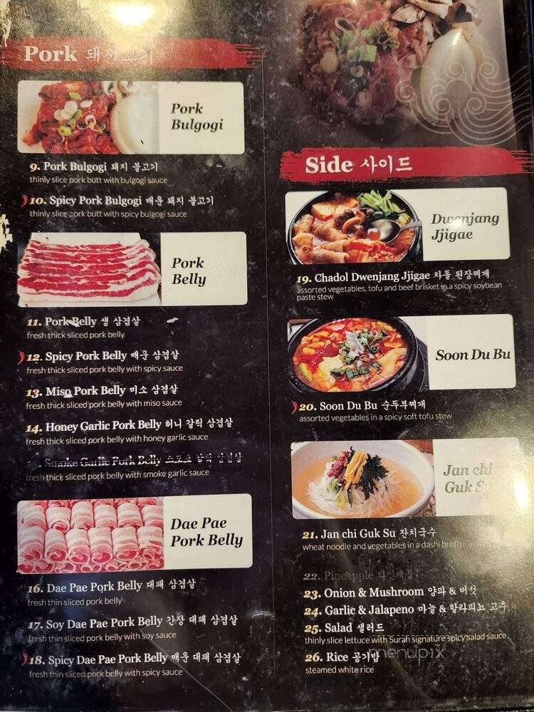 Surah - Spring House, PA menu_pic