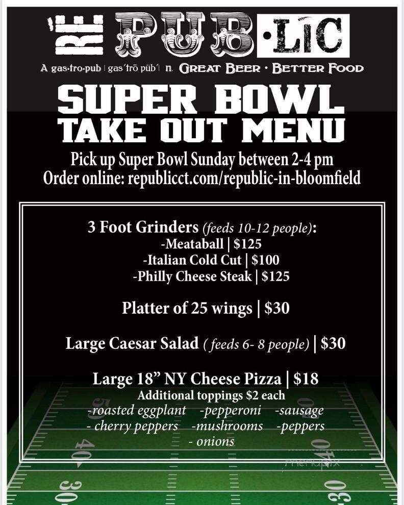 The Republic - Bloomfield, CT menu_pic
