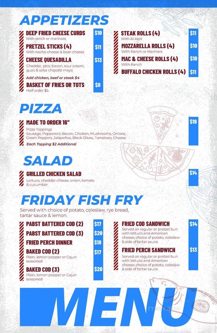 JB's Blue Ribbon Bar and Grill - Milwaukee, WI menu_pic