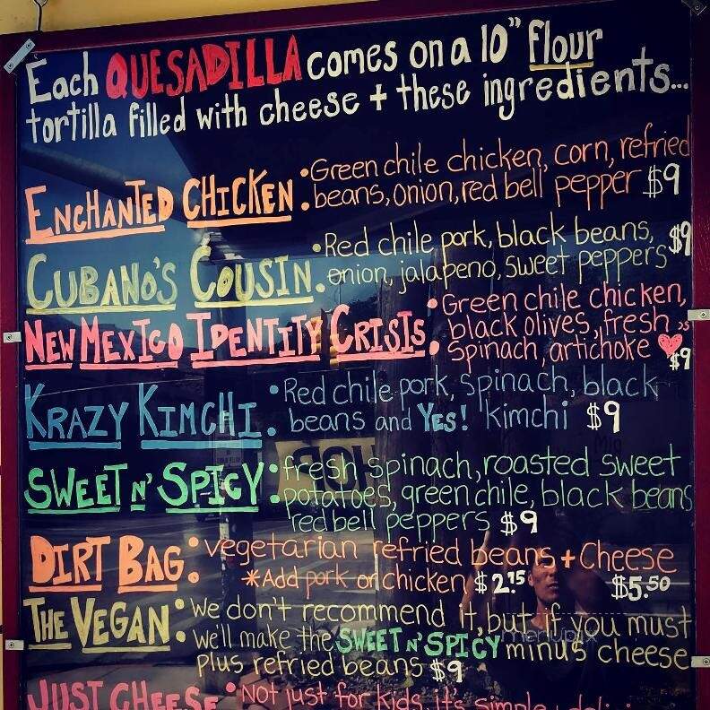 Quesadilla Mobilla - Moab, UT menu_pic