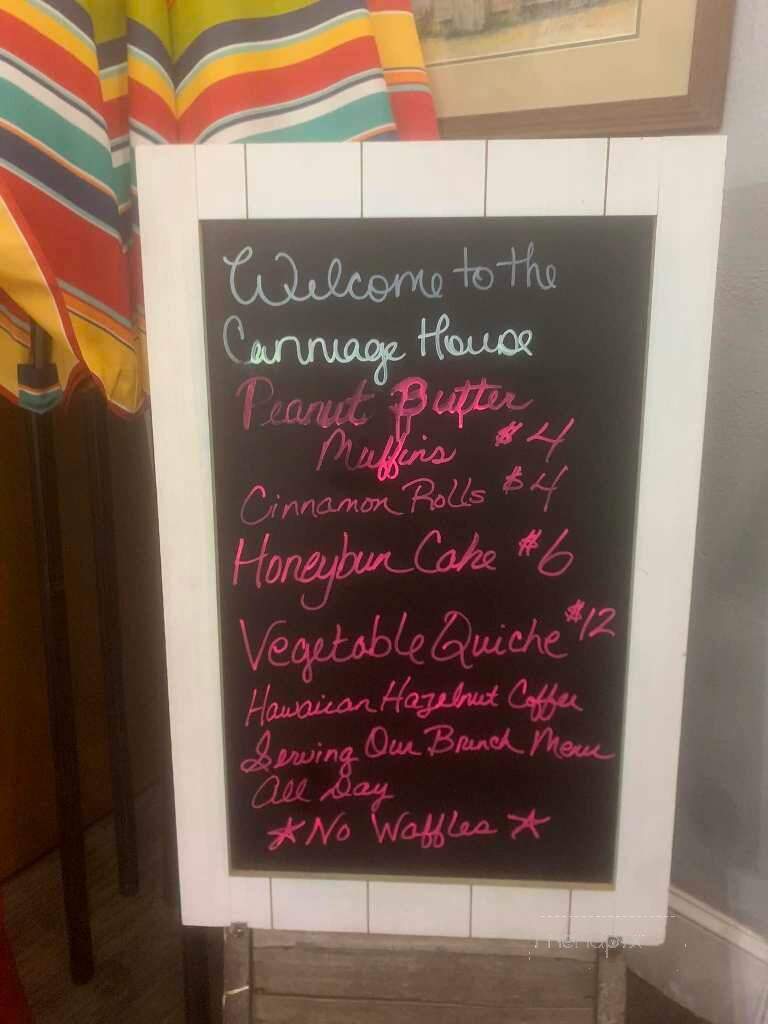 Carriage House Coffee Shop - Jasper, GA menu_pic