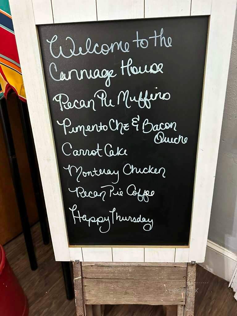 Carriage House Coffee Shop - Jasper, GA menu_pic