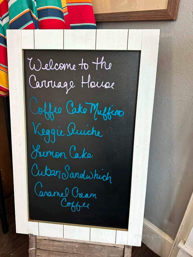 Carriage House Coffee Shop - Jasper, GA menu_pic