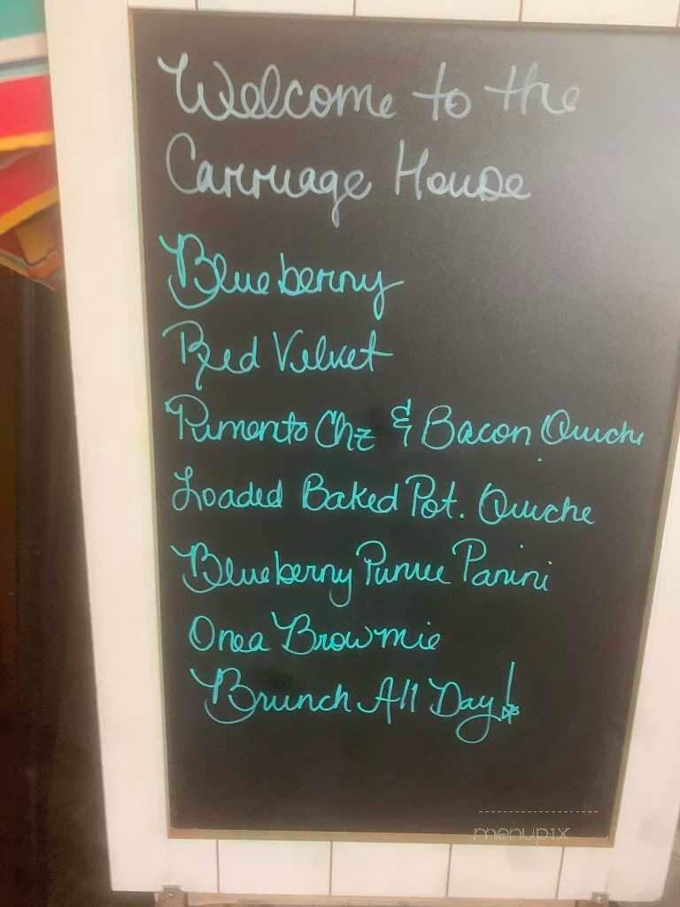 Carriage House Coffee Shop - Jasper, GA menu_pic