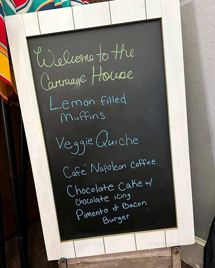 Carriage House Coffee Shop - Jasper, GA menu_pic