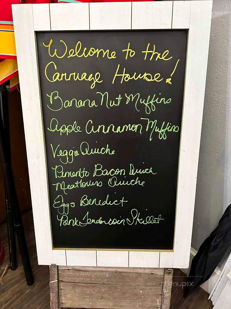 Carriage House Coffee Shop - Jasper, GA menu_pic