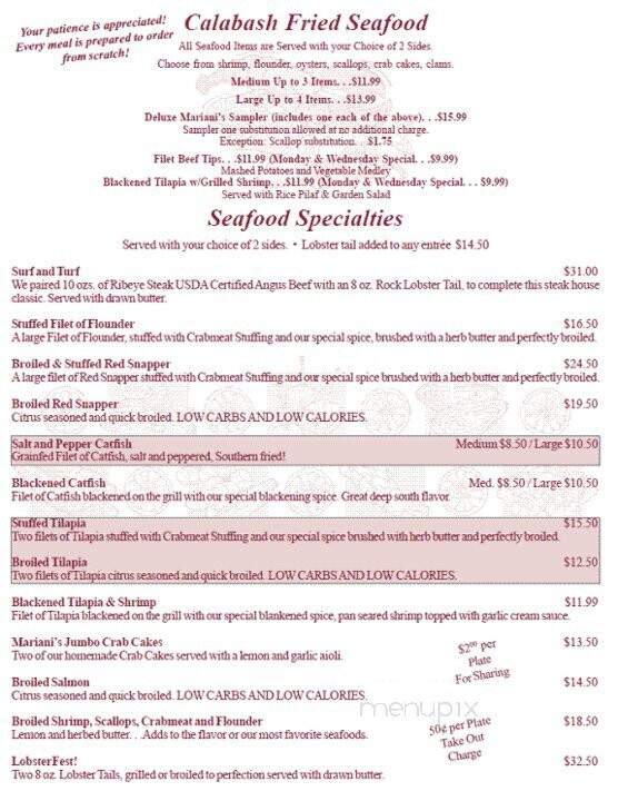 Mariani's Restaurant - Pembroke, NC