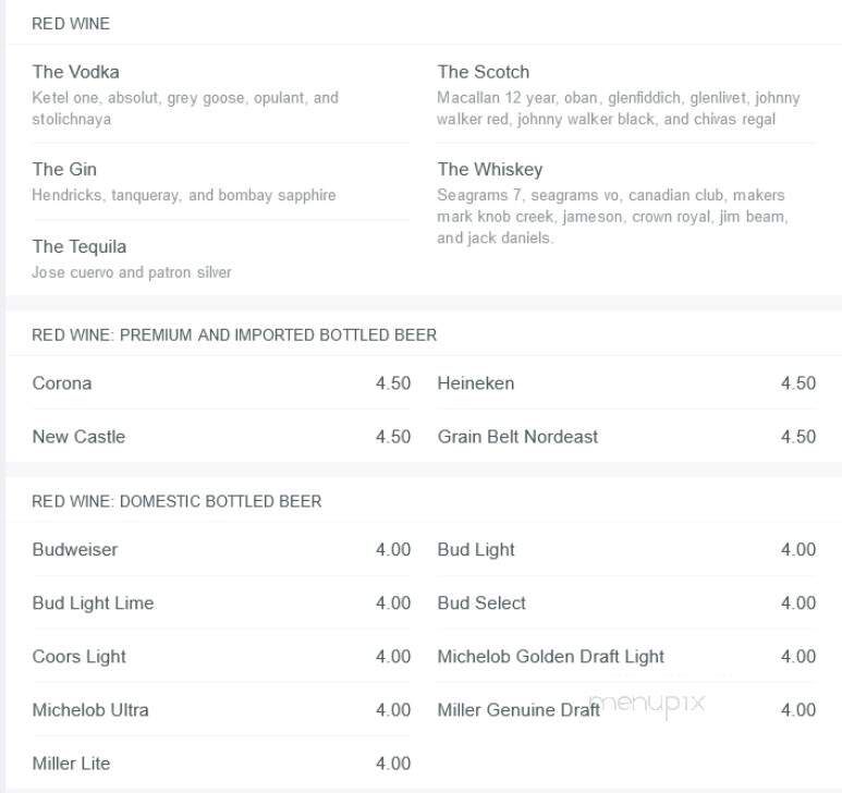 Spring Creek Grille at Northfield Golf Club - Northfield, MN menu_pic