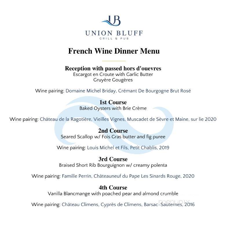 Union Grill - York, ME menu_pic