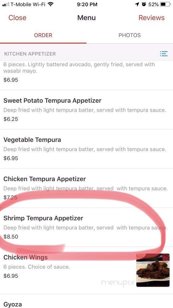 Asian Cafe - Dunwoody, GA menu_pic