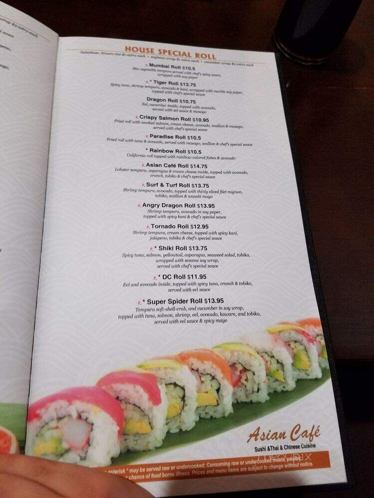 Asian Cafe - Dunwoody, GA menu_pic