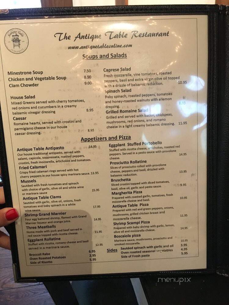 Antique Table - Winthrop, MA menu_pic