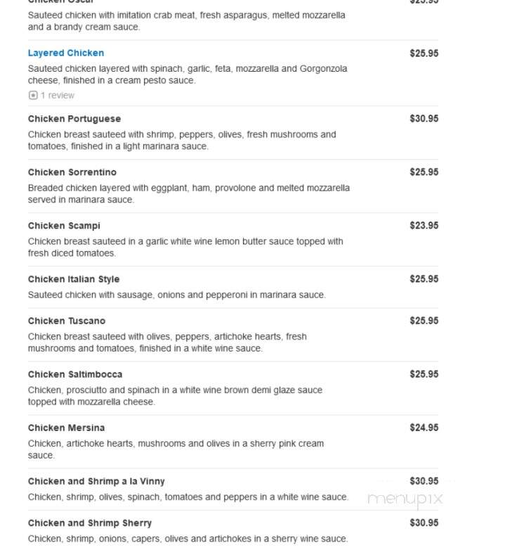 Vinny's Restaurant & Pizzeria - Torrington, CT menu_pic