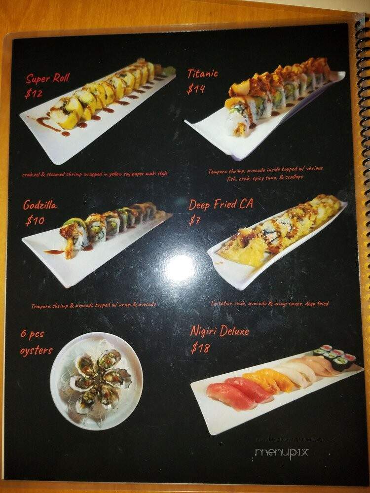 Yuki Hana Sushi - Hayward, CA menu_pic