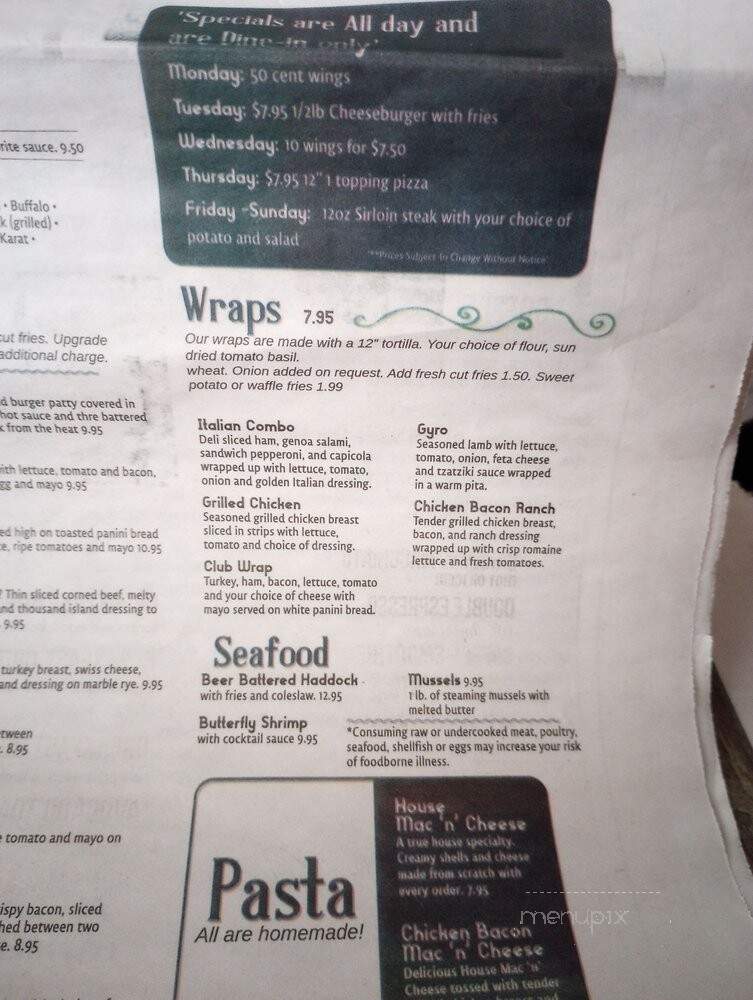 Jammin' Vine - North East, PA menu_pic