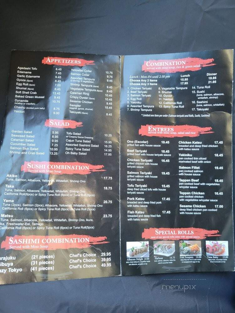 Harbour Japanese Restaurant - Palmdale, CA menu_pic