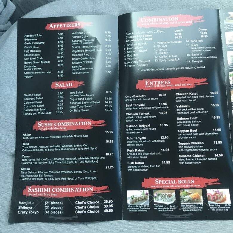Harbour Japanese Restaurant - Palmdale, CA menu_pic