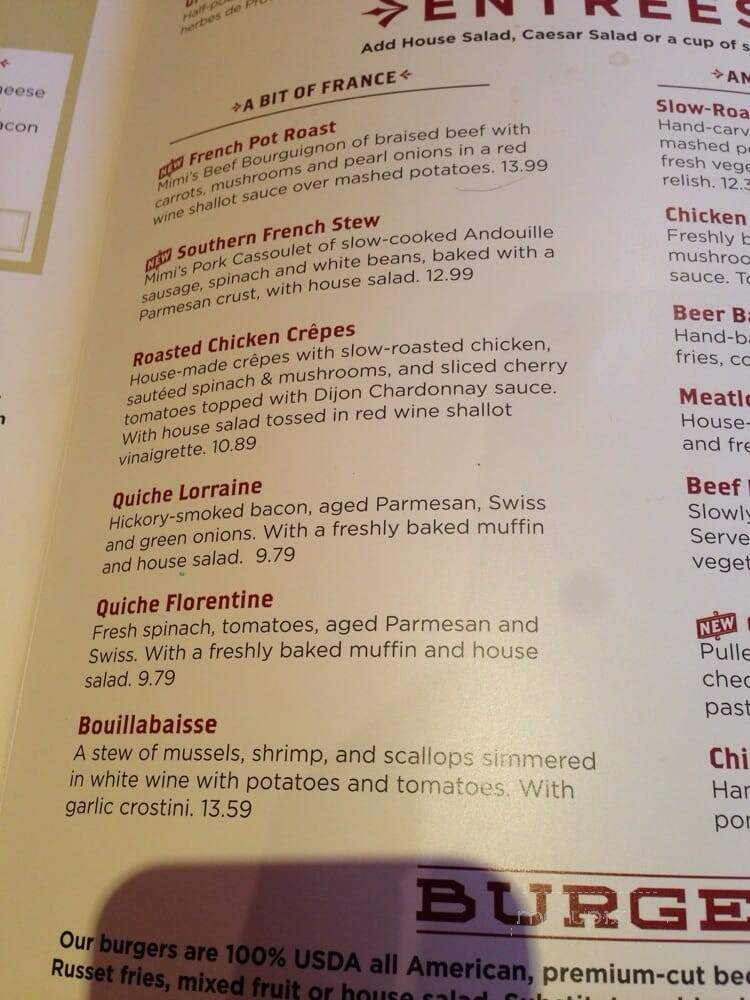Mimi's Bistro & Bakery - La Quinta, CA menu_pic