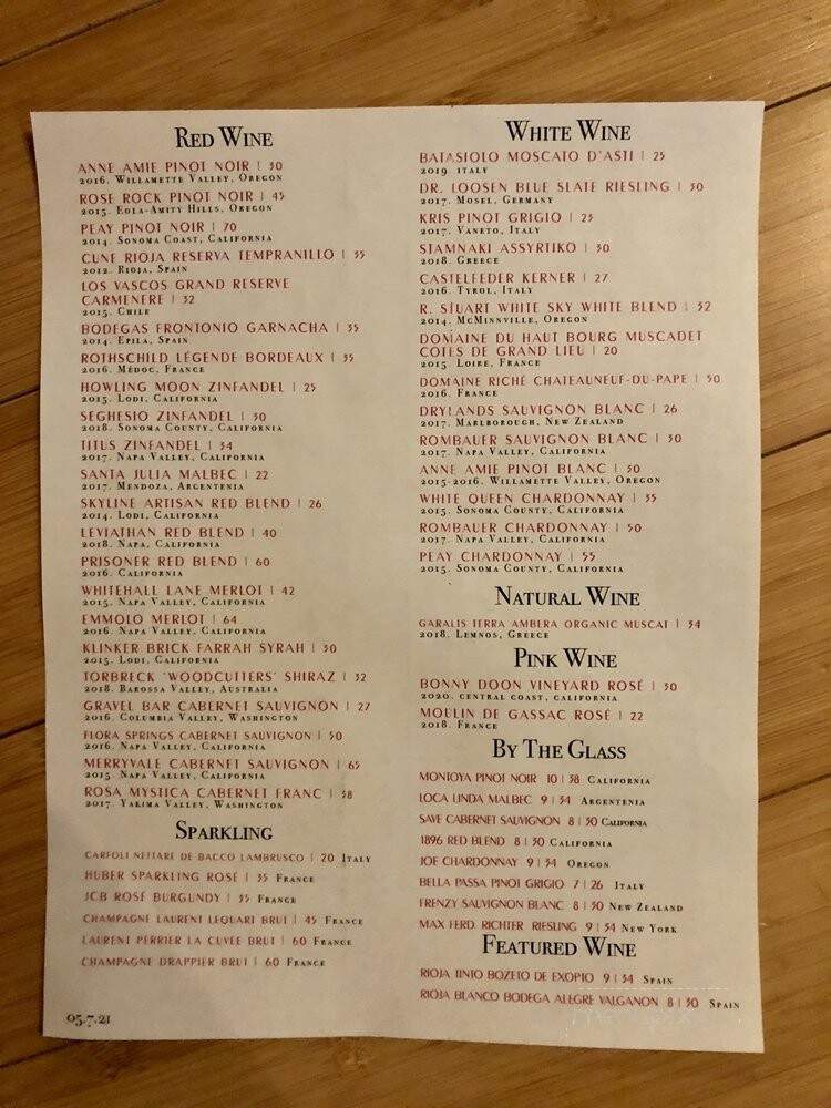 1808 American Bistro - Delaware, OH menu_pic