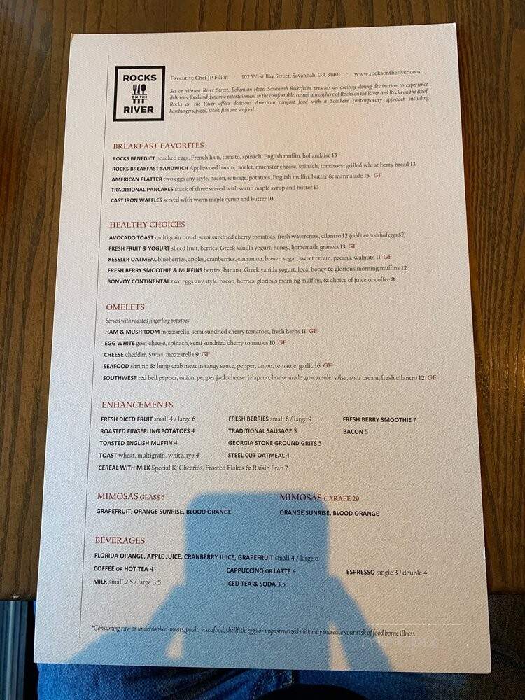 Rocks on the River - Savannah, GA menu_pic