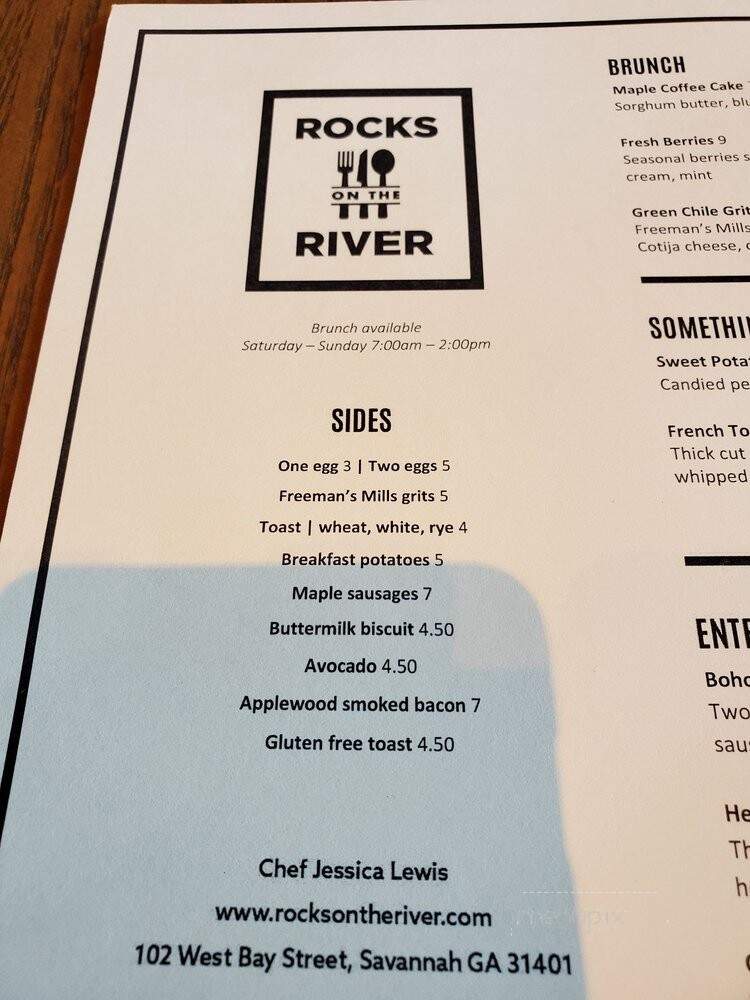 Rocks on the River - Savannah, GA menu_pic