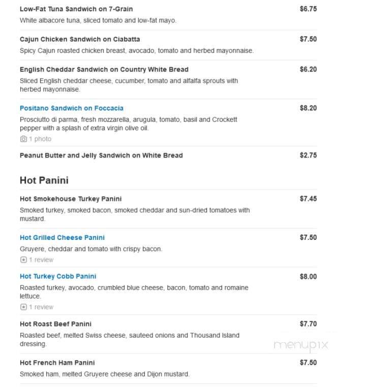 Ashby's - New York, NY menu_pic